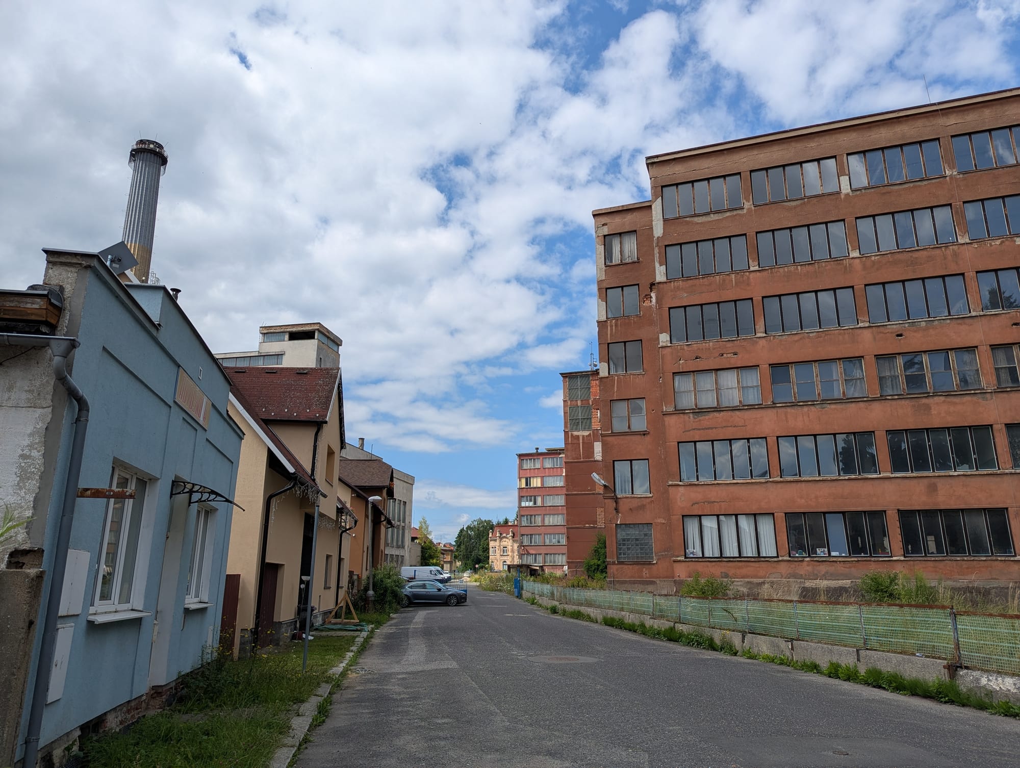 Leerstehende Fabrikhallen in Varnsdorf, Tschechien.