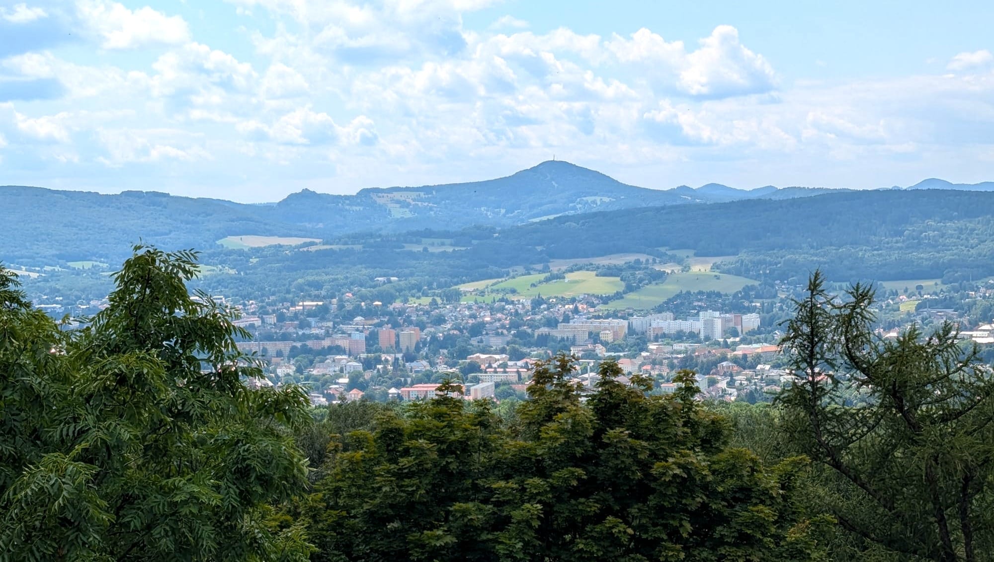 Blick auf die Stadt Varnsdorf.